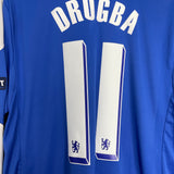 Shop 2011/12 CHELSEA DROGBA #11 C/L L/S HOME SHIRT (L) ADIDAS, classic football shirts, vintage football shirts & retro soccer jerseys at Cult Kits