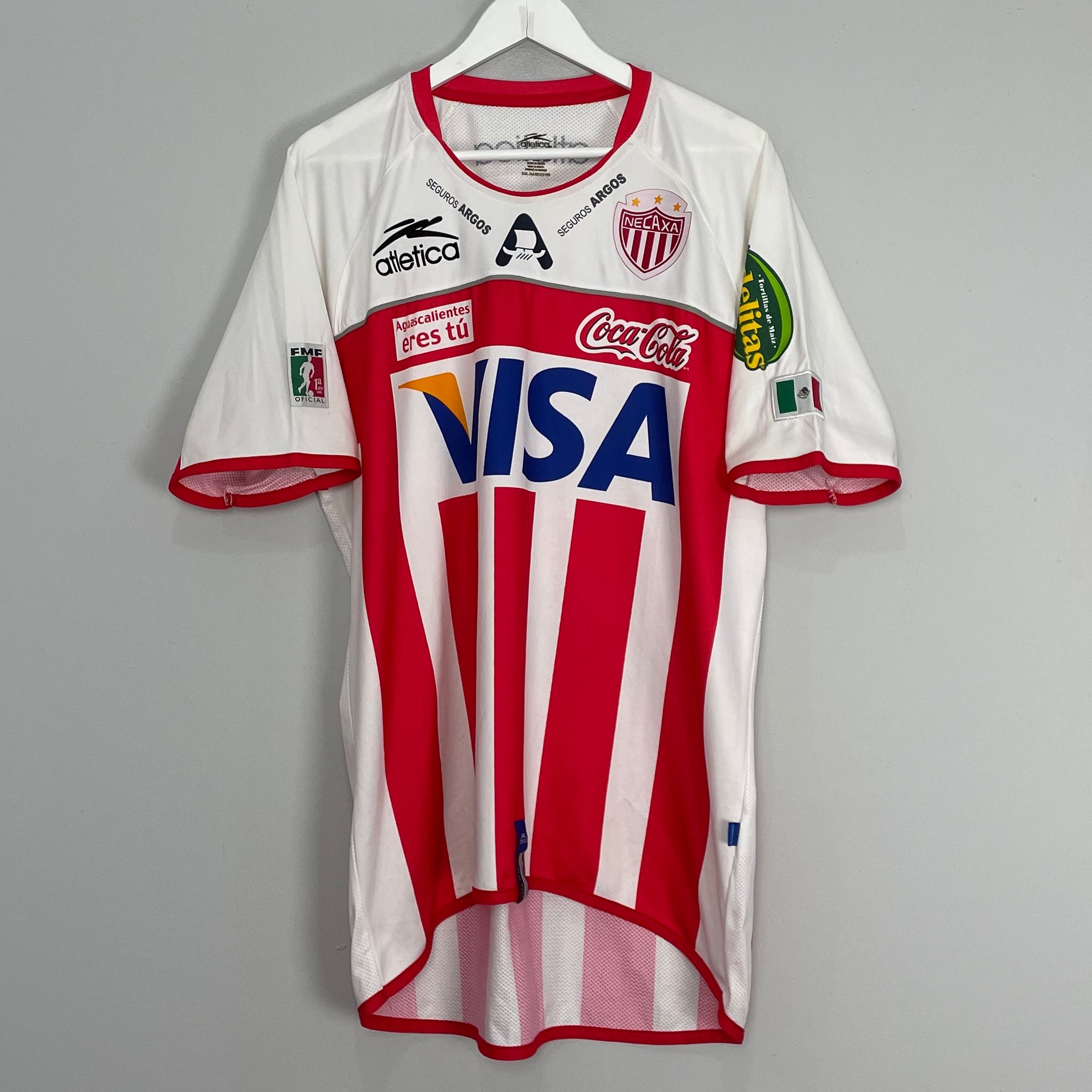 Shop 2006/07 NECAXA HOME SHIRT (XL) ATLETICA, classic football shirts, vintage football shirts & retro soccer jerseys at Cult Kits