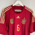 Shop 2013/15 SPAIN A.INIESTA #6 HOME SHIRT (XL) ADIDAS, classic football shirts, vintage football shirts & retro soccer jerseys at Cult Kits