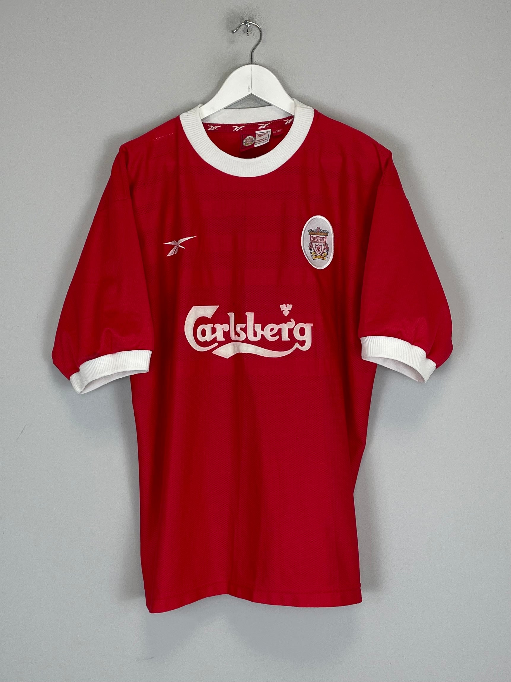 Shop 1998/00 LIVERPOOL HOME SHIRT (L) REEBOK, classic football shirts, vintage football shirts & retro soccer jerseys at Cult Kits