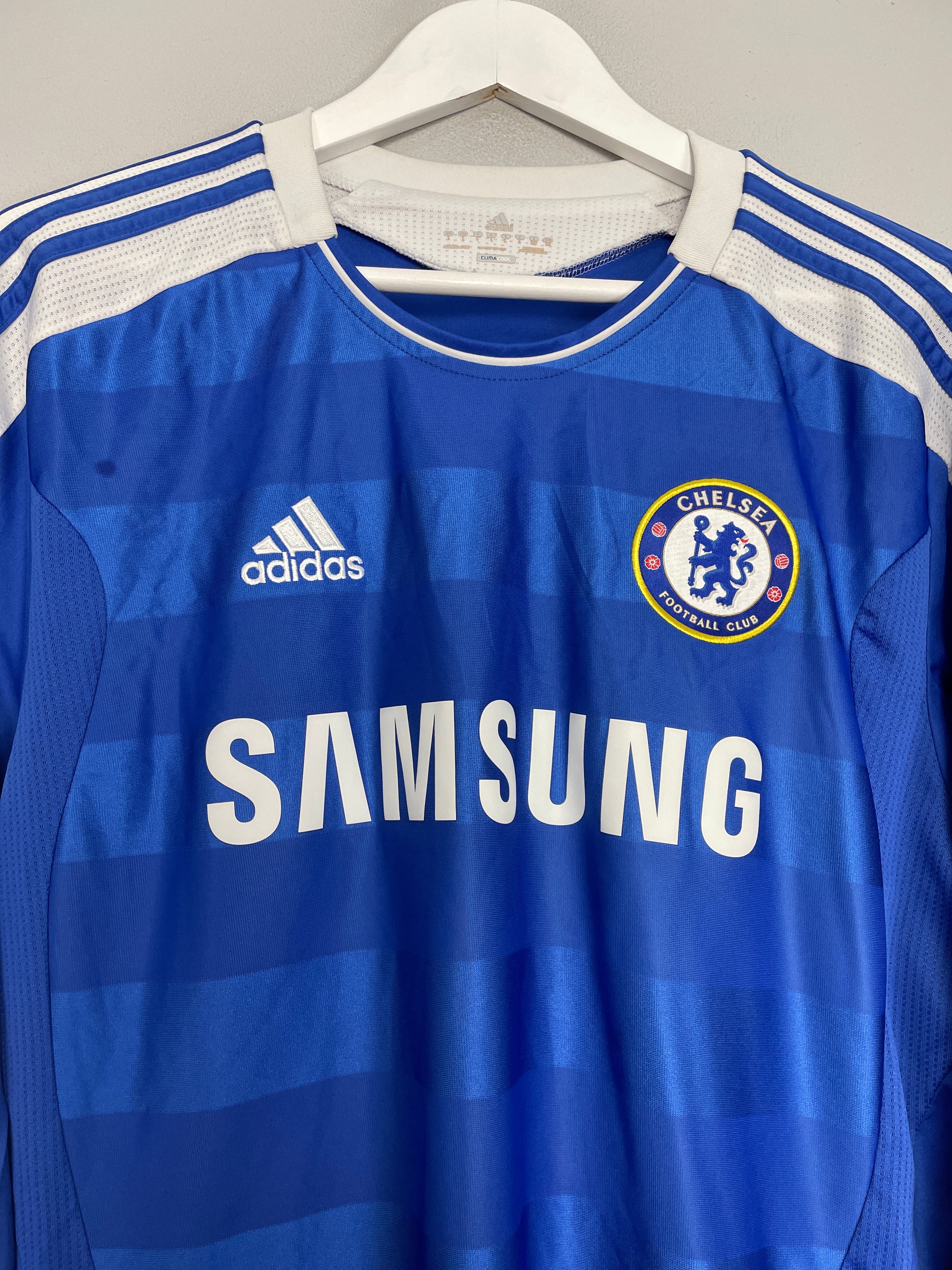Shop 2011/12 CHELSEA DROGBA #11 C/L L/S HOME SHIRT (L) ADIDAS, classic football shirts, vintage football shirts & retro soccer jerseys at Cult Kits