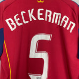 2010 REAL SALT LAKE BECKERMAN #5 *PLAYER ISSUE* HOME SHIRT (L) ADIDAS