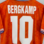 Shop 1994/95 NETHERLANDS BERGKAMP #10 HOME SHIRT (M) LOTTO, classic football shirts, vintage football shirts & retro soccer jerseys at Cult Kits