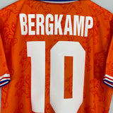 Shop 1994/95 NETHERLANDS BERGKAMP #10 HOME SHIRT (M) LOTTO, classic football shirts, vintage football shirts & retro soccer jerseys at Cult Kits