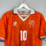 Shop 1994/95 NETHERLANDS BERGKAMP #10 HOME SHIRT (M) LOTTO, classic football shirts, vintage football shirts & retro soccer jerseys at Cult Kits