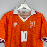 Shop 1994/95 NETHERLANDS BERGKAMP #10 HOME SHIRT (M) LOTTO, classic football shirts, vintage football shirts & retro soccer jerseys at Cult Kits