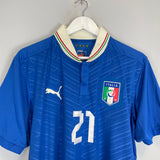 Shop 2012/13 ITALY PIRLO #21 HOME SHIRT (XL) PUMA, classic football shirts, vintage football shirts & retro soccer jerseys at Cult Kits