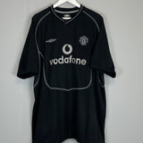 Shop 2000/01 MANCHESTER UNITED BARTHEZ #1 GK SHIRT (XXL) UMBRO, classic football shirts, vintage football shirts & retro soccer jerseys at Cult Kits