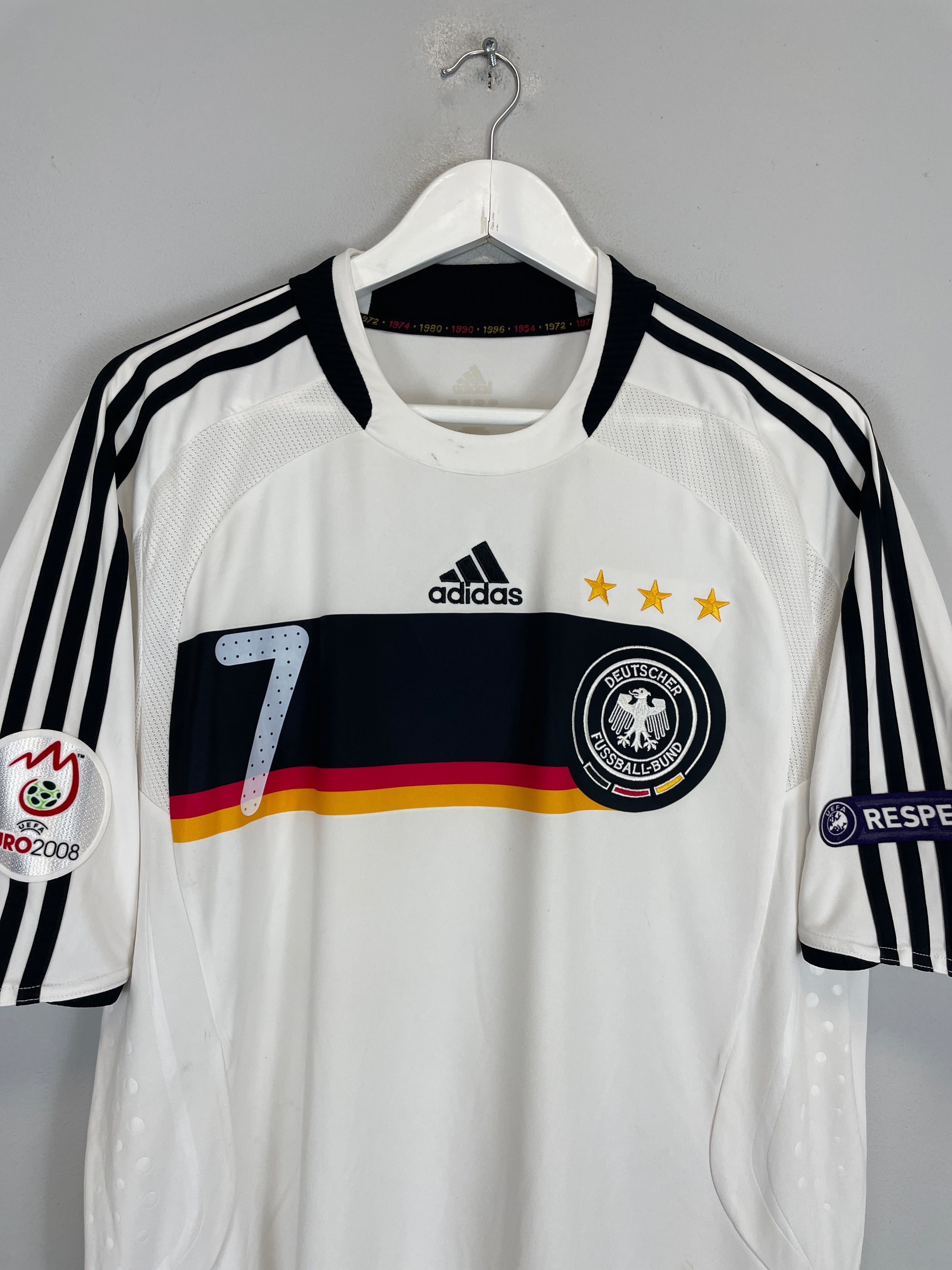 Shop 2008/09 GERMANY SCHWEINSTEIGER #7 HOME SHIRT (L) ADIDAS, classic football shirts, vintage football shirts & retro soccer jerseys at Cult Kits