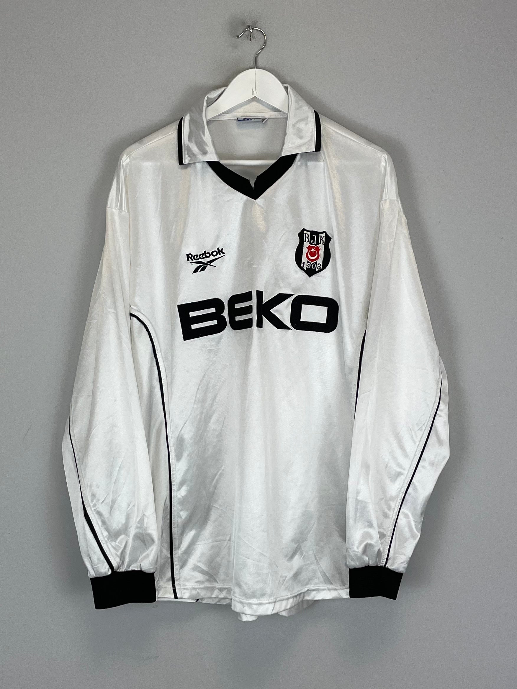 Shop 2000/01 BESIKTAS L/S HOME SHIRT (XXL) REEBOK, classic football shirts, vintage football shirts & retro soccer jerseys at Cult Kits