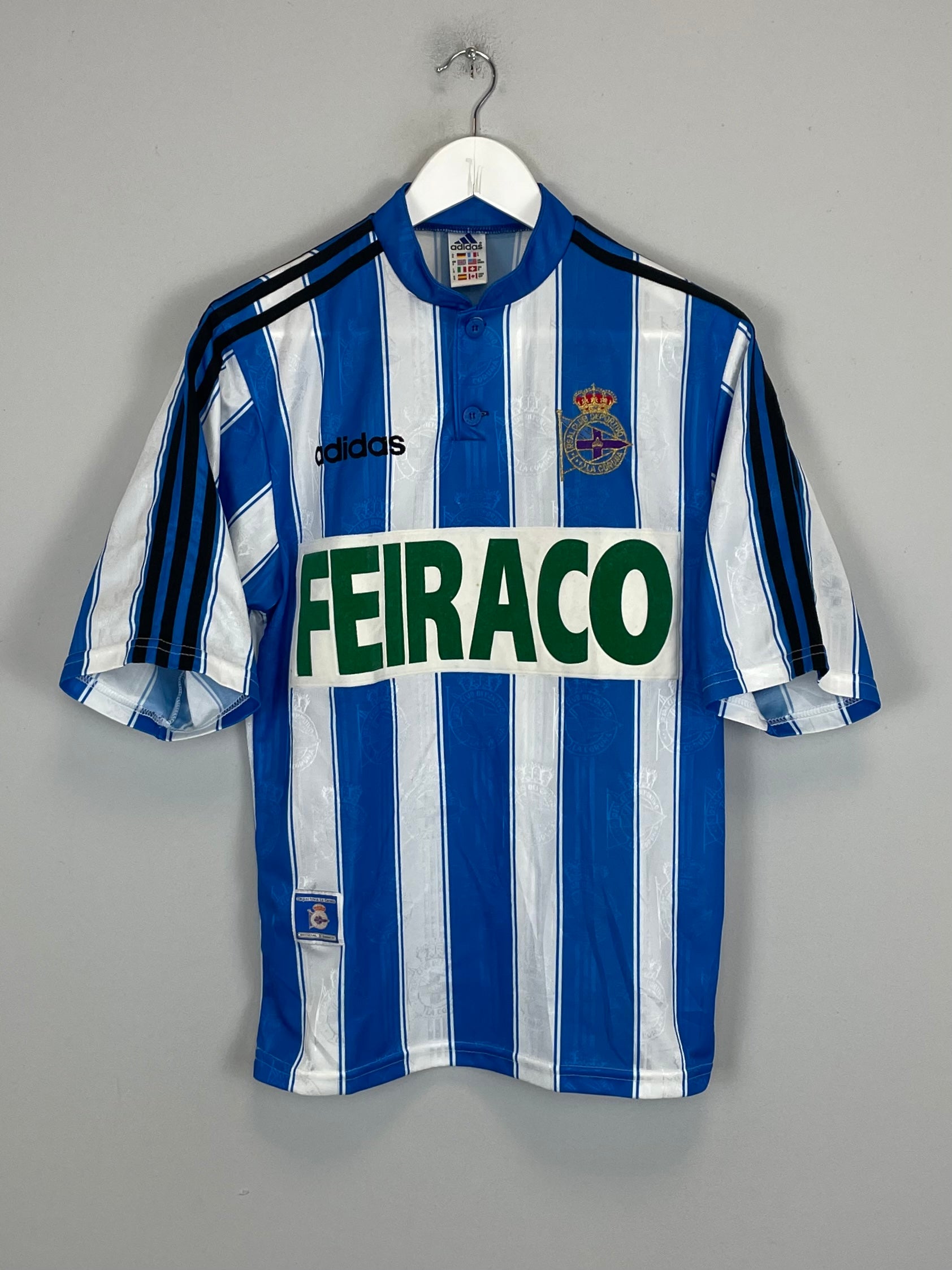 Shop 1996/98 DEPORTIVO LA CORUNA HOME SHIRT (S) ADIDAS, classic football shirts, vintage football shirts & retro soccer jerseys at Cult Kits