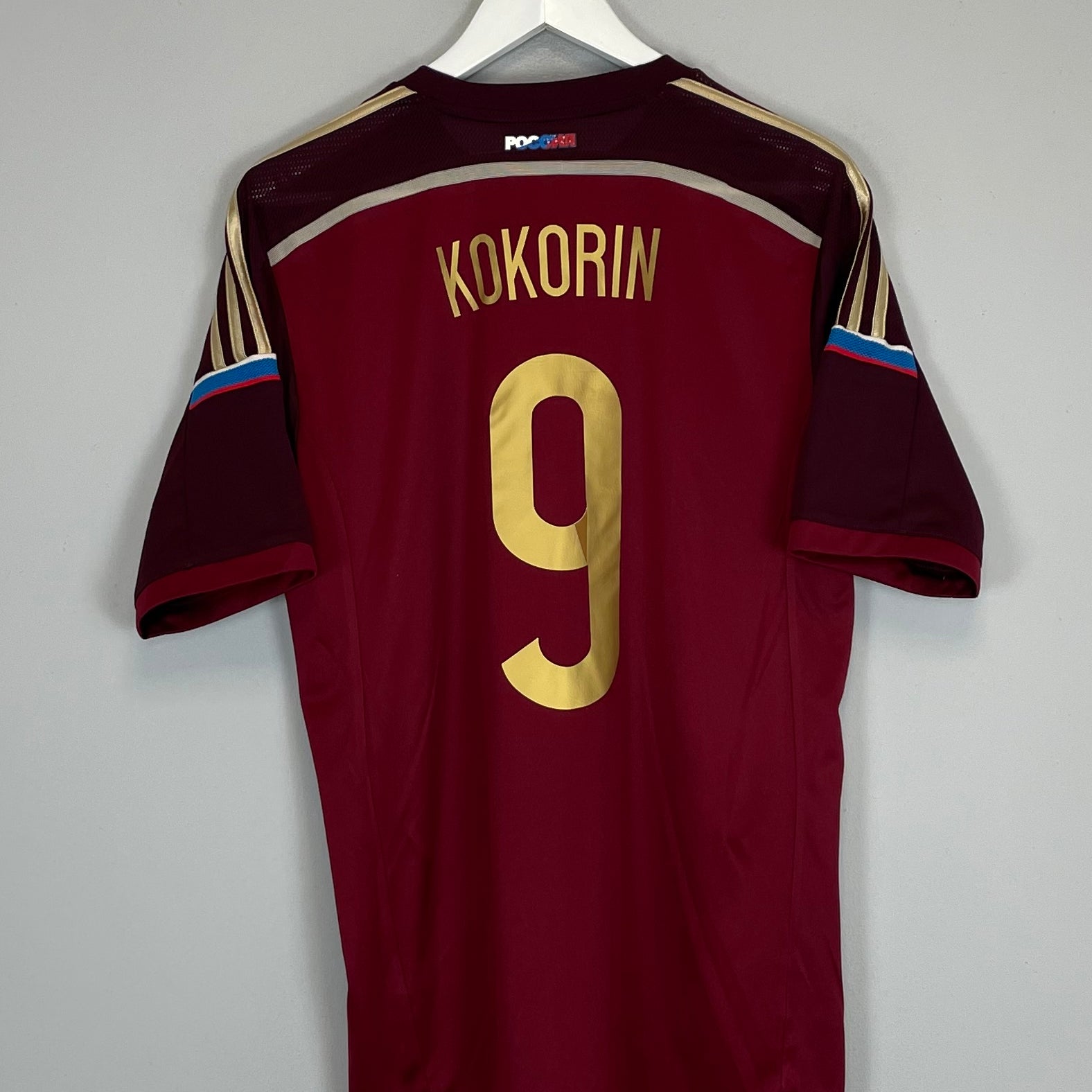 Shop 2013/14 RUSSIA KOKORIN #9 HOME SHIRT (M) ADIDAS, classic football shirts, vintage football shirts & retro soccer jerseys at Cult Kits
