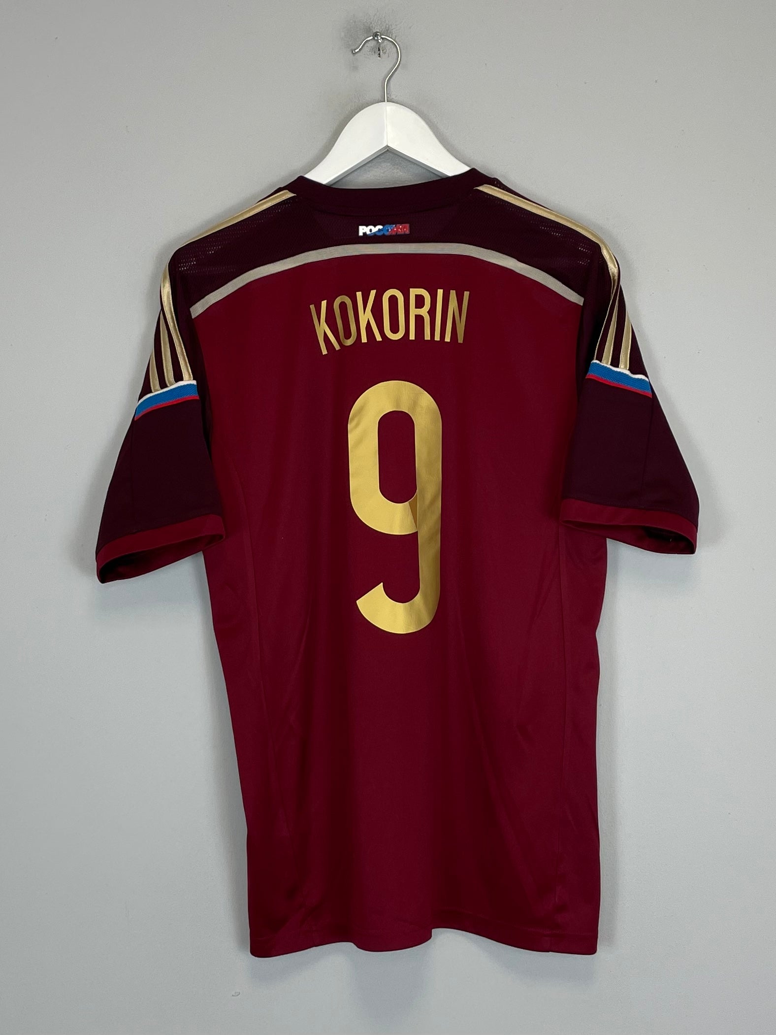 Shop 2013/14 RUSSIA KOKORIN #9 HOME SHIRT (M) ADIDAS, classic football shirts, vintage football shirts & retro soccer jerseys at Cult Kits