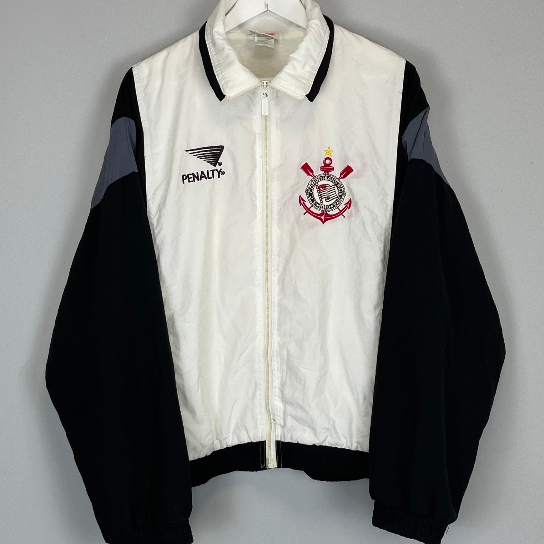 Shop 1995/96 CORINTHIANS TRACK JACKET (M) PENALTY, classic football shirts, vintage football shirts & retro soccer jerseys at Cult Kits