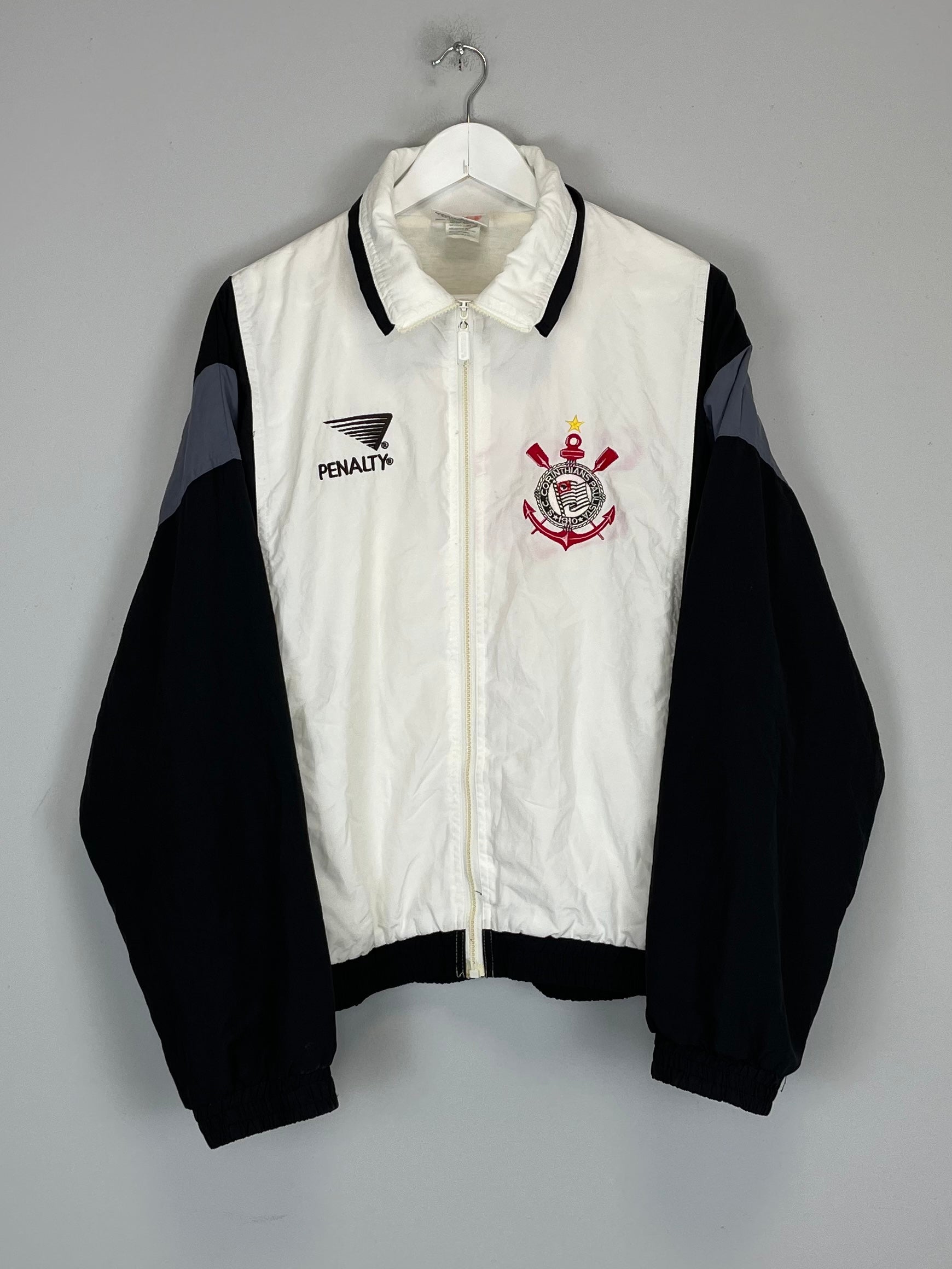 Shop 1995/96 CORINTHIANS TRACK JACKET (M) PENALTY, classic football shirts, vintage football shirts & retro soccer jerseys at Cult Kits