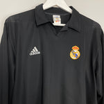 Shop 2001/02 REAL MADRID FIGO #10 L/S CENTENARY AWAY SHIRT (L) ADIDAS, classic football shirts, vintage football shirts & retro soccer jerseys at Cult Kits