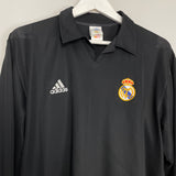 Shop 2001/02 REAL MADRID FIGO #10 L/S CENTENARY AWAY SHIRT (L) ADIDAS, classic football shirts, vintage football shirts & retro soccer jerseys at Cult Kits
