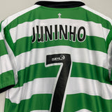 Shop 2004/05 CELTIC JUNINHO #7 *SQUAD SIGNED* HOME SHIRT (L) UMBRO, classic football shirts, vintage football shirts & retro soccer jerseys at Cult Kits