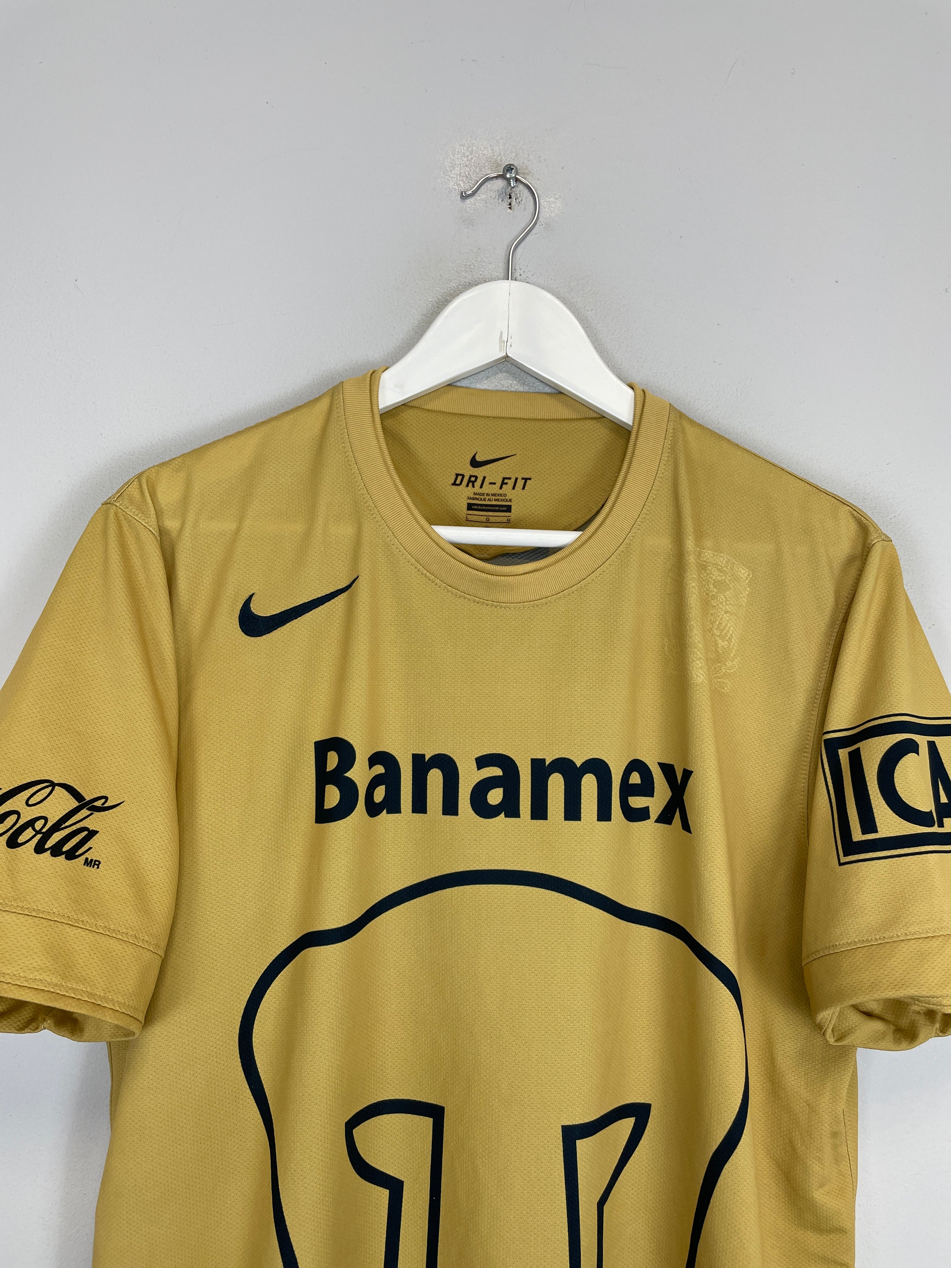 Shop 2014/15 UNAM PUMAS HOME SHIRT (L) NIKE, classic football shirts, vintage football shirts & retro soccer jerseys at Cult Kits