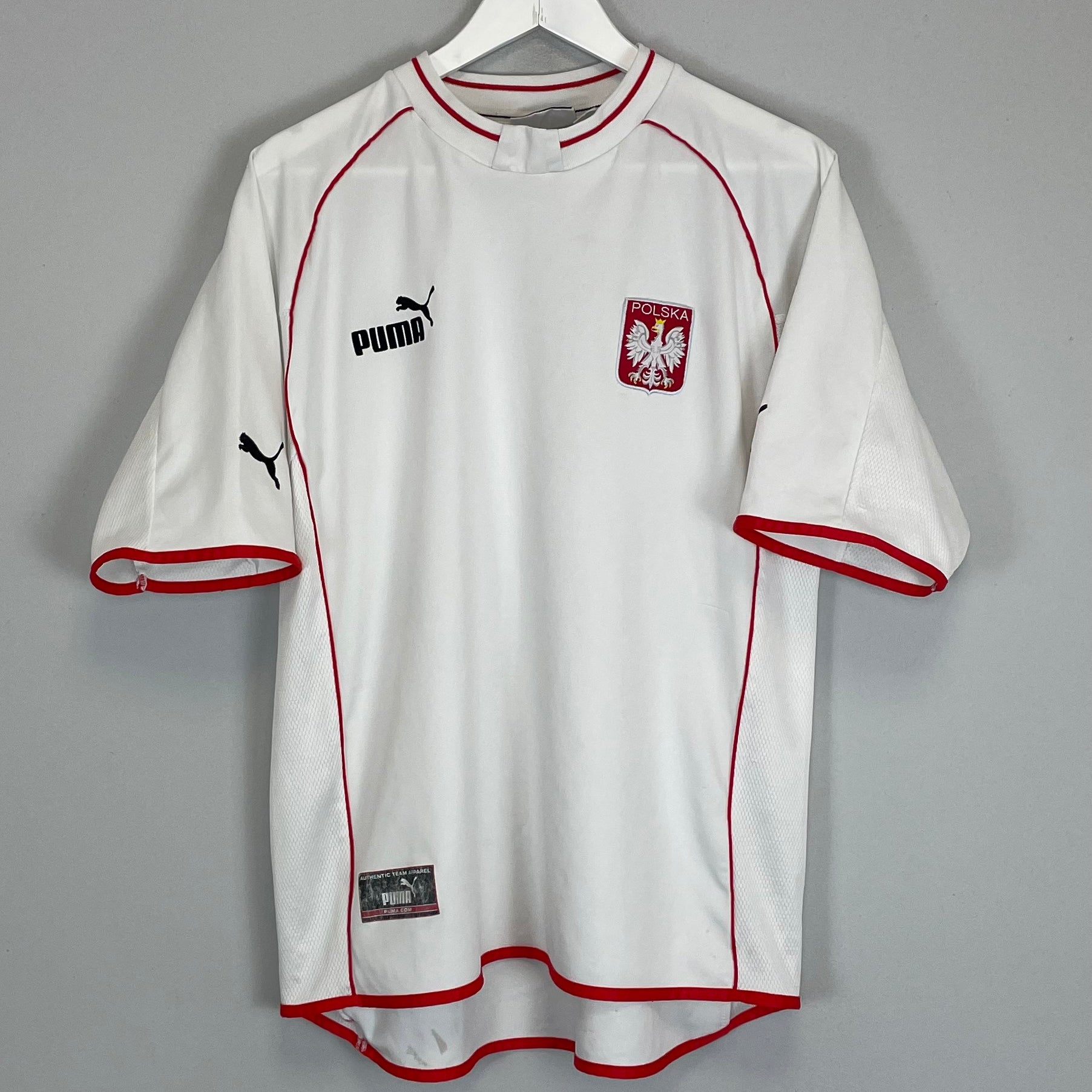 Shop 2001/02 POLAND HOME SHIRT (L) PUMA, classic football shirts, vintage football shirts & retro soccer jerseys at Cult Kits