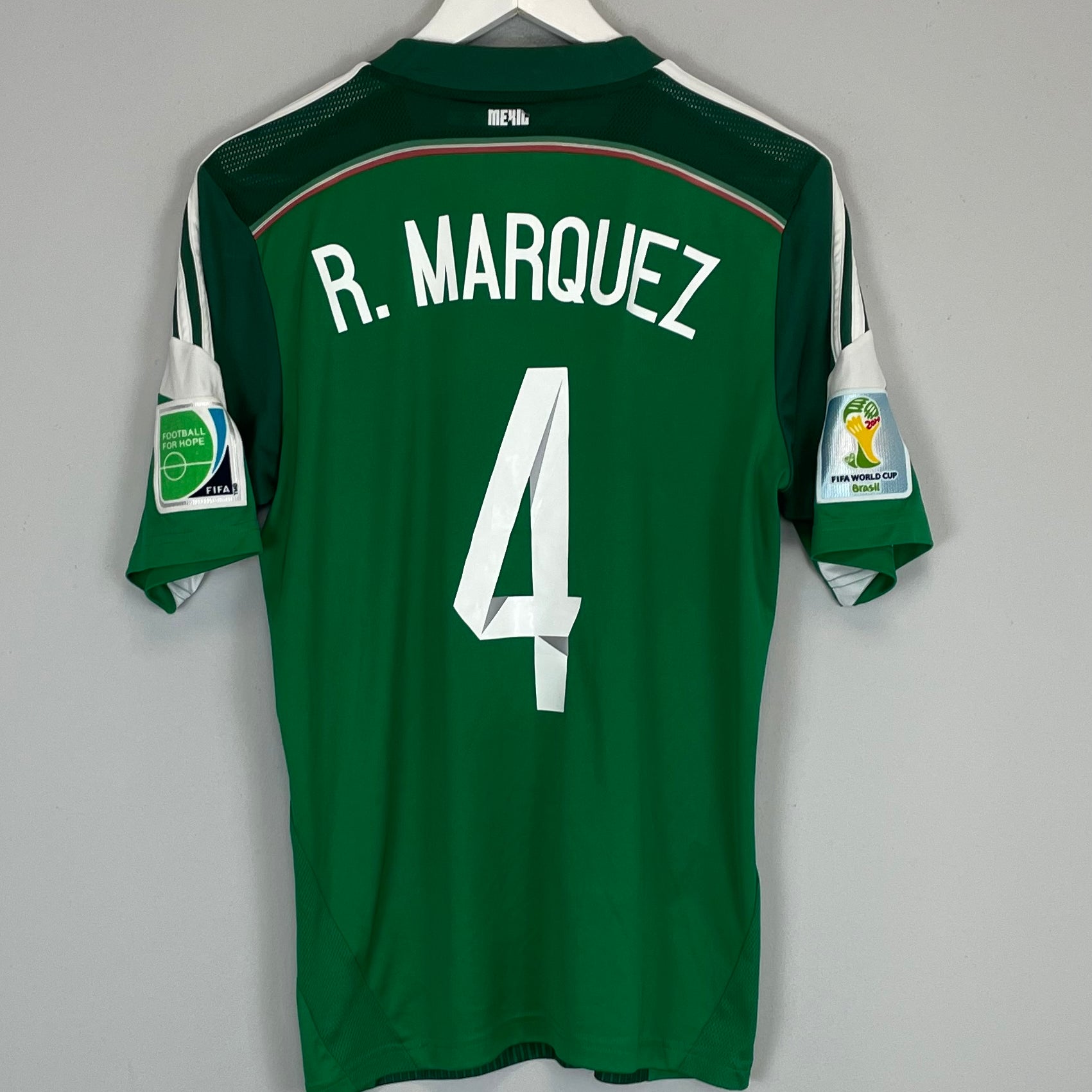 Shop 2014/15 MEXICO R.MARQUEZ #4 HOME SHIRT (S) ADIDAS, classic football shirts, vintage football shirts & retro soccer jerseys at Cult Kits