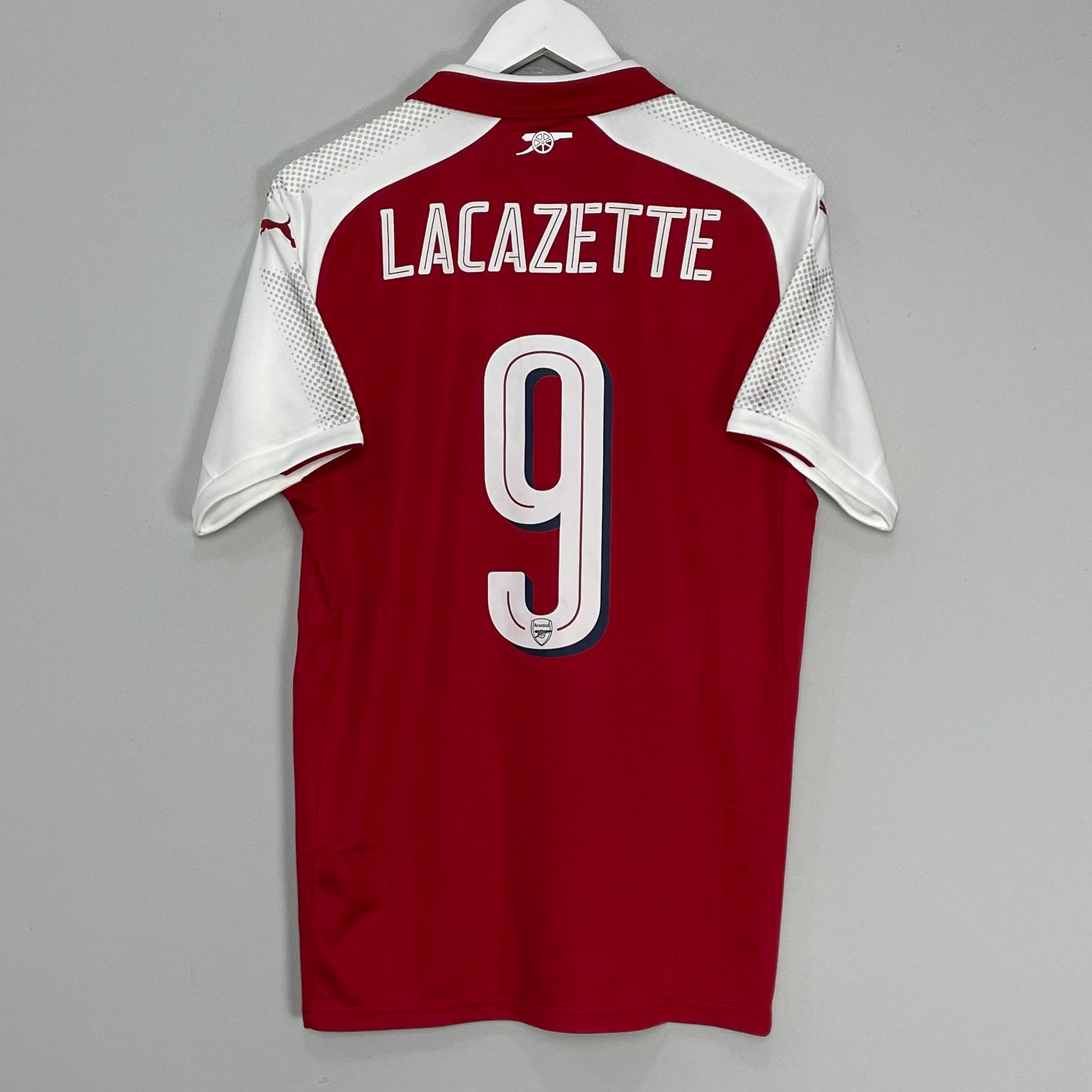 Shop 2017/18 ARSENAL LACAZETTE #9 HOME SHIRT (M) PUMA, classic football shirts, vintage football shirts & retro soccer jerseys at Cult Kits