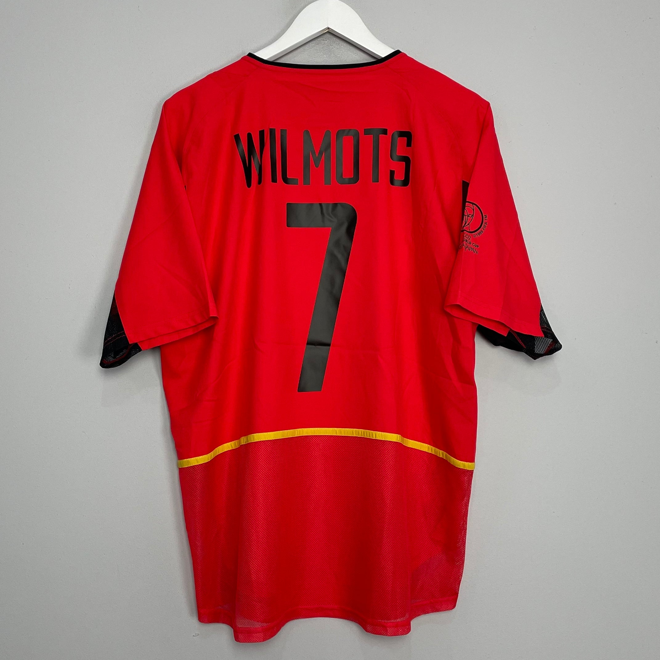 Shop 2002/04 BELGIUM WILMOTS #7 *PLAYER ISSUE* HOME SHIRT (L) NIKE, classic football shirts, vintage football shirts & retro soccer jerseys at Cult Kits