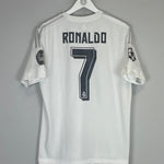 Shop 2015/16 REAL MADRID RONALDO #7 C/L HOME SHIRT (L) ADIDAS, classic football shirts, vintage football shirts & retro soccer jerseys at Cult Kits