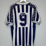 Shop 1998/00 REAL SOCIEDAD #9 HOME SHIRT (XL) ASTORE, classic football shirts, vintage football shirts & retro soccer jerseys at Cult Kits