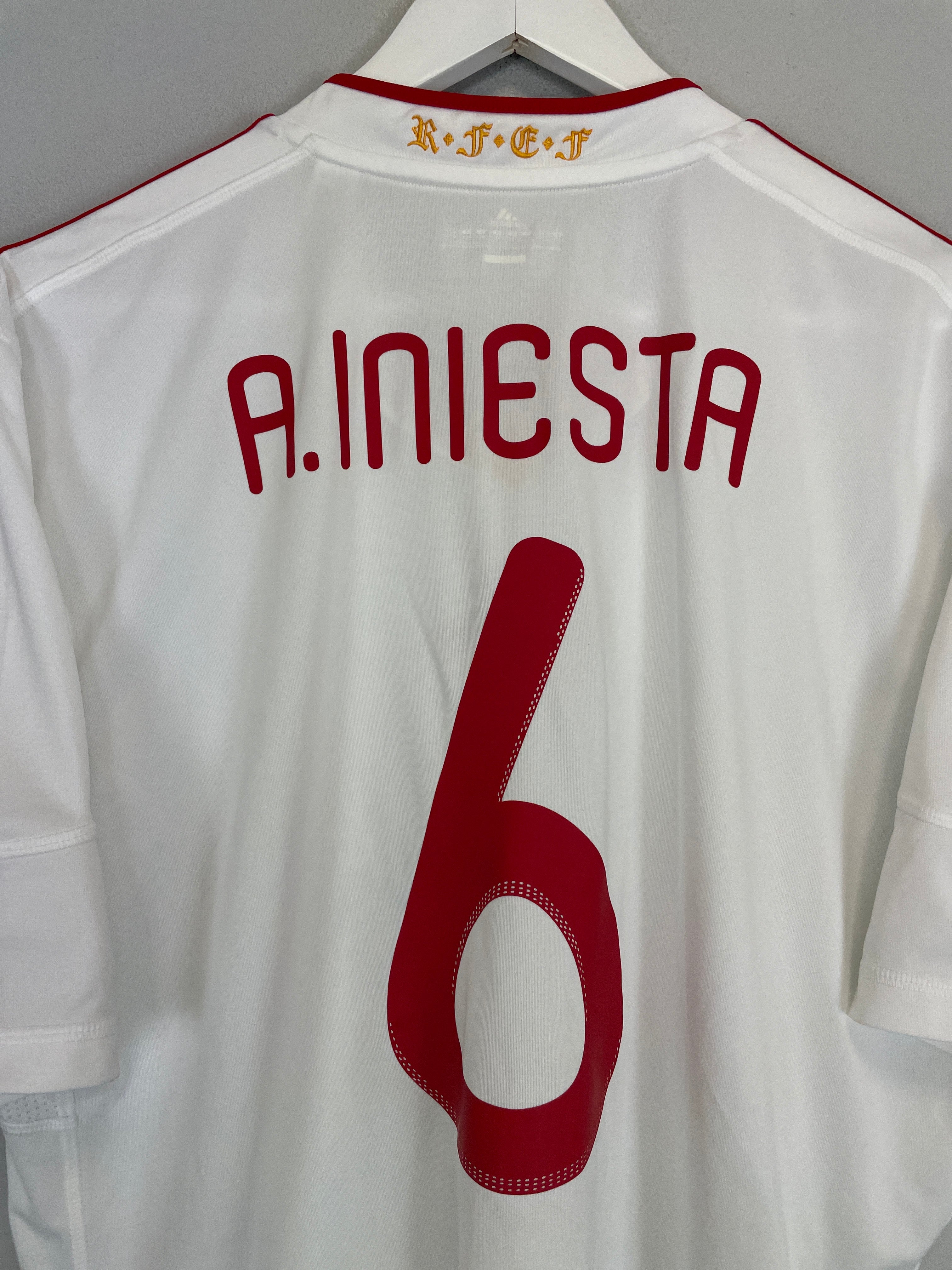Shop 2011 SPAIN A.INIESTA #6 AWAY SHIRT (XL) ADIDAS, classic football shirts, vintage football shirts & retro soccer jerseys at Cult Kits
