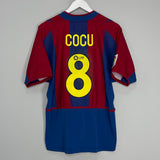 2002/03 BARCELONA COCU #8 HOME SHIRT (M) NIKE