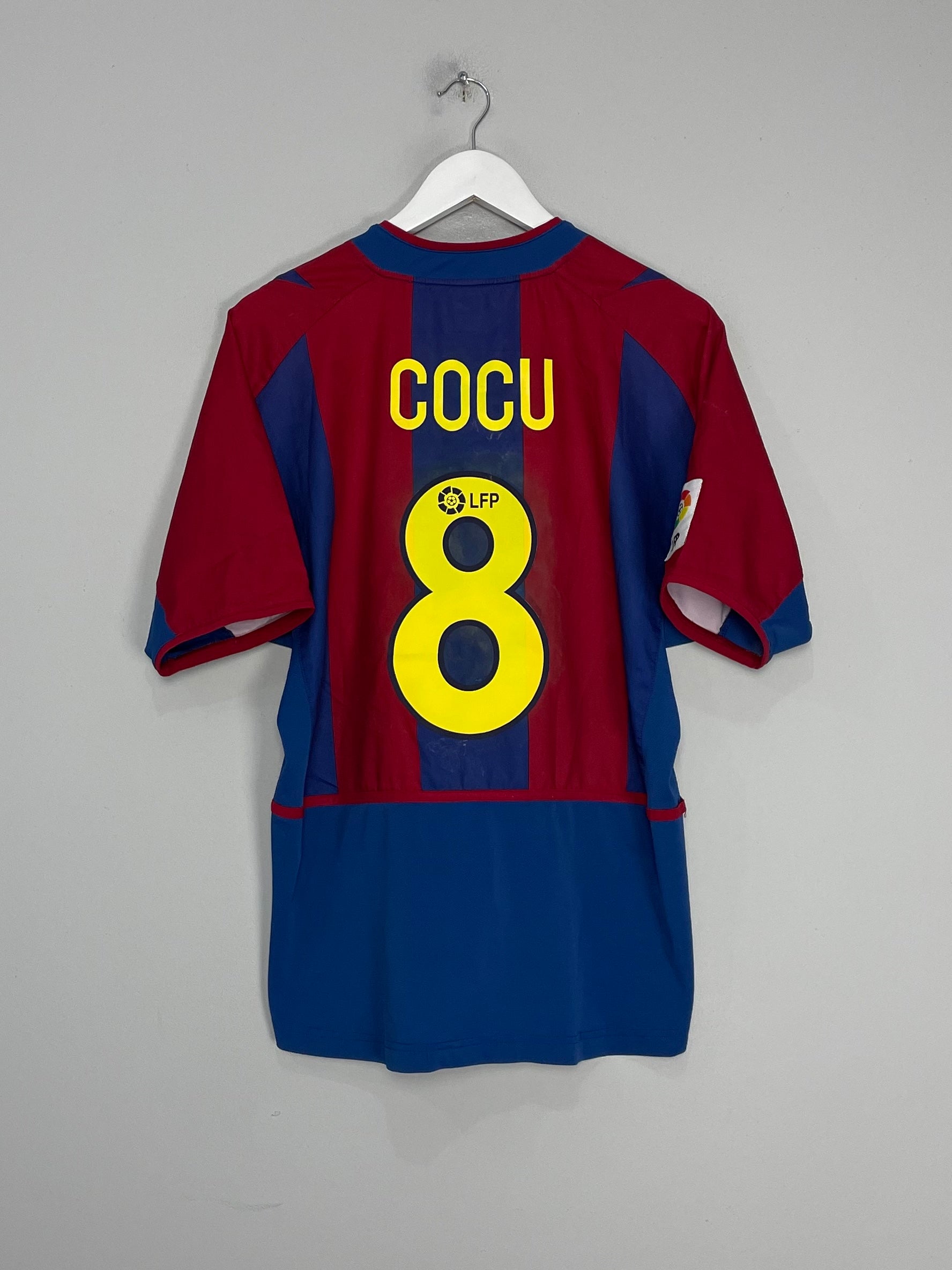 2002/03 BARCELONA COCU #8 HOME SHIRT (M) NIKE