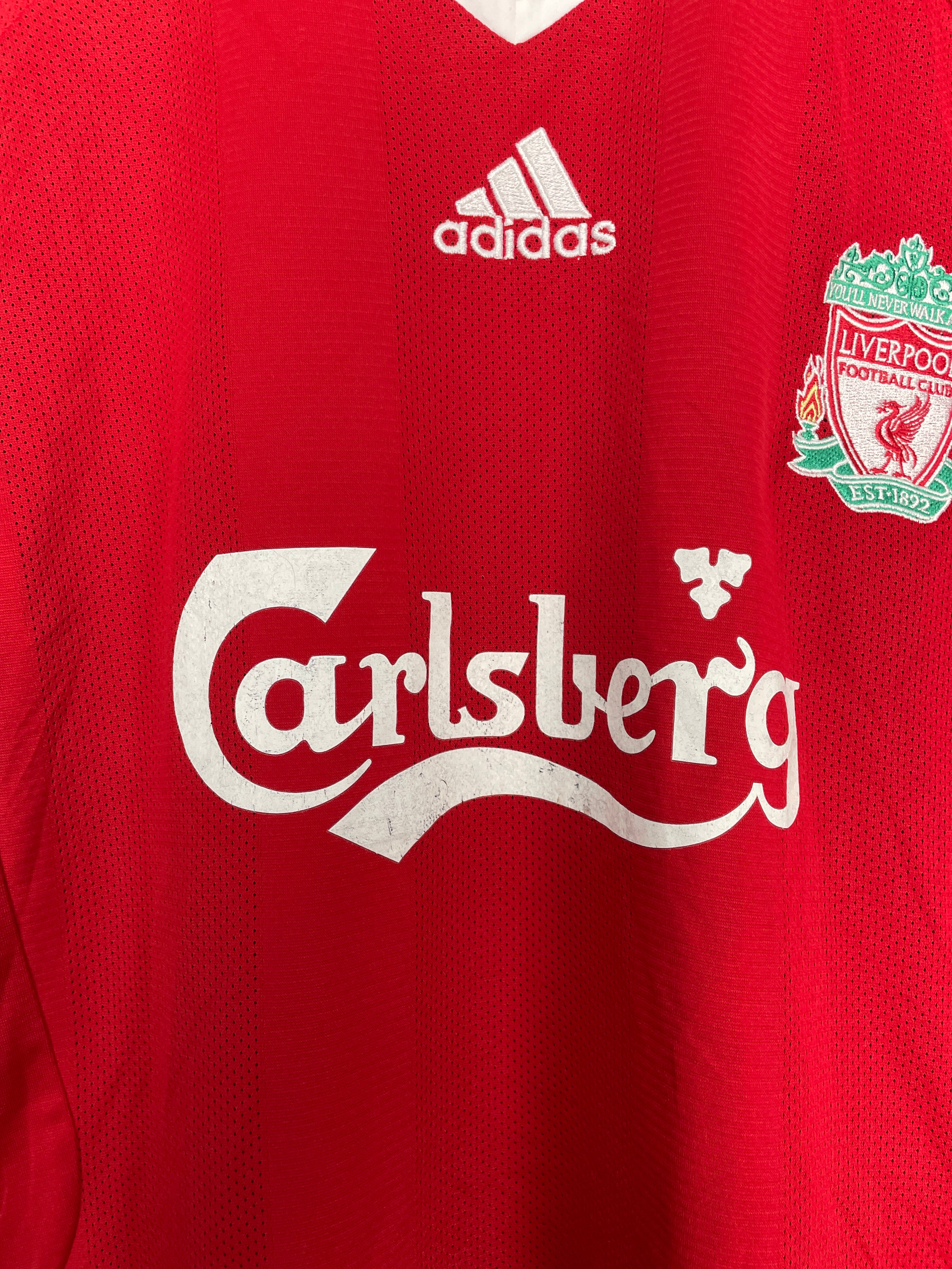 Shop 2008/10 LIVERPOOL GERRARD #8 HOME SHIRT (L) ADIDAS, classic football shirts, vintage football shirts & retro soccer jerseys at Cult Kits