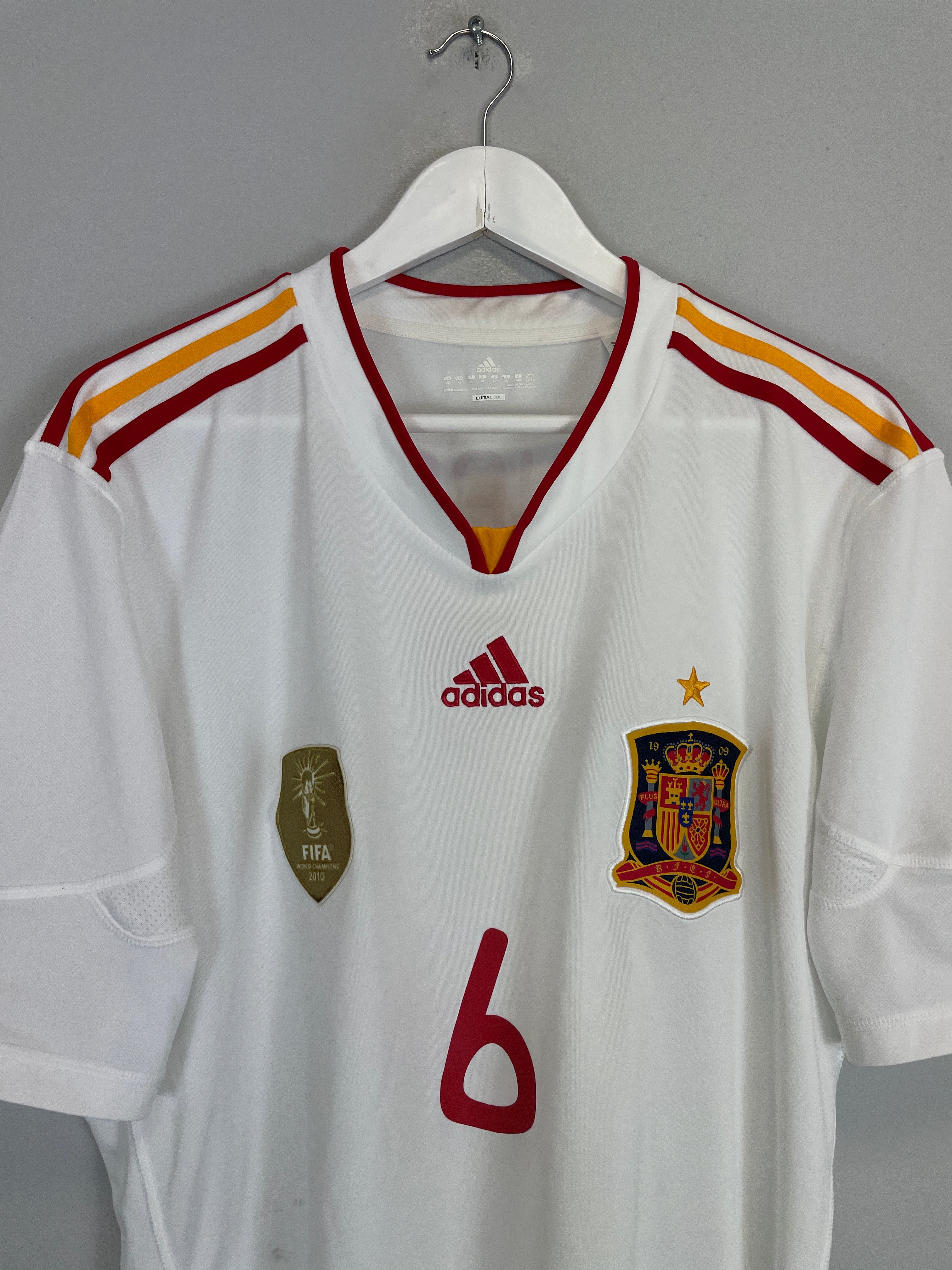 Shop 2011 SPAIN A.INIESTA #6 AWAY SHIRT (XL) ADIDAS, classic football shirts, vintage football shirts & retro soccer jerseys at Cult Kits