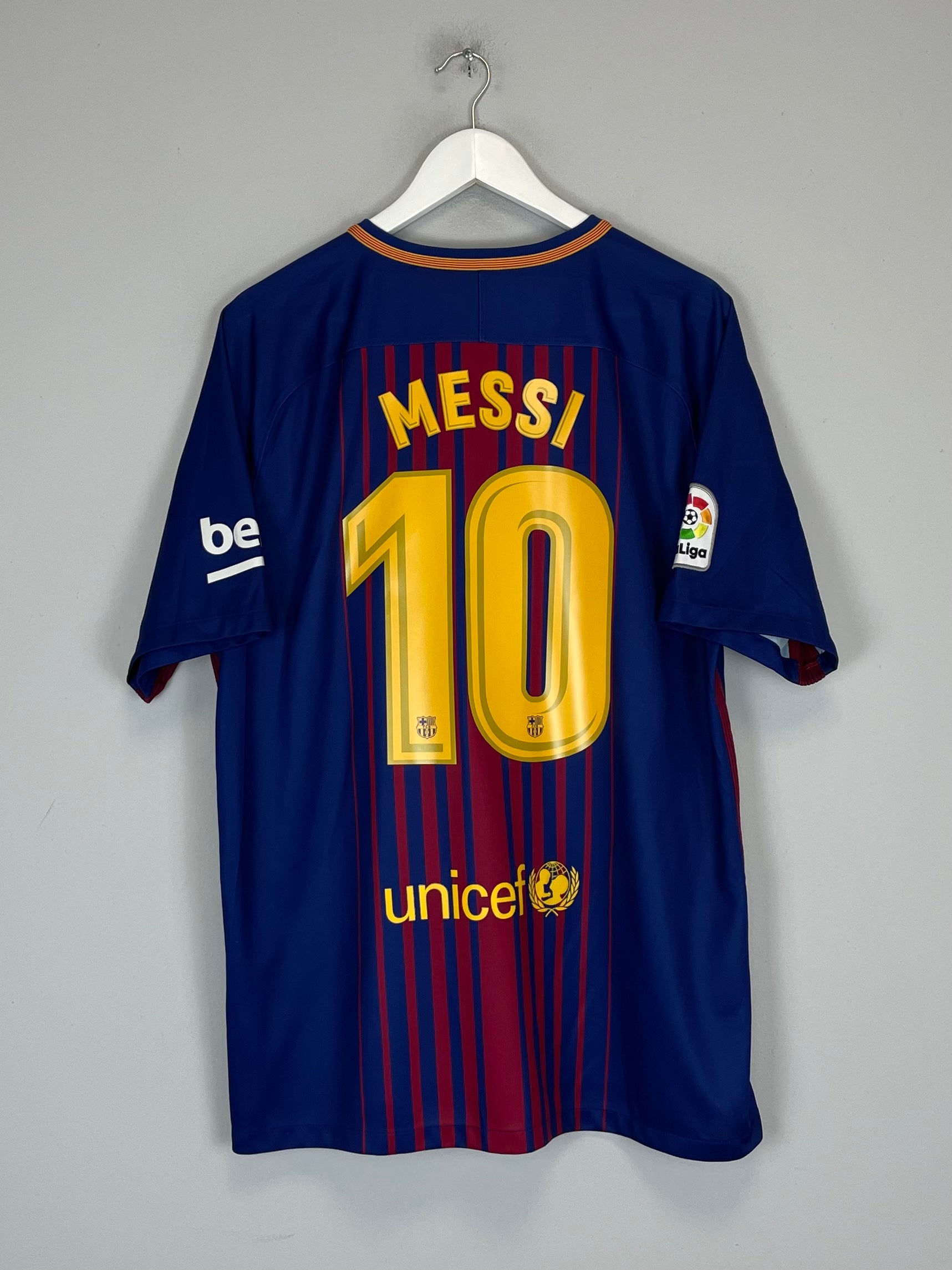 Shop 2017/18 BARCELONA MESSI #10 HOME SHIRT (XL) NIKE, classic football shirts, vintage football shirts & retro soccer jerseys at Cult Kits