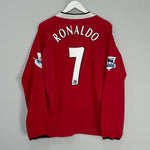 Shop 2004/06 MANCHESTER UNITED RONALDO #7 L/S HOME SHIRT (L) NIKE, classic football shirts, vintage football shirts & retro soccer jerseys at Cult Kits