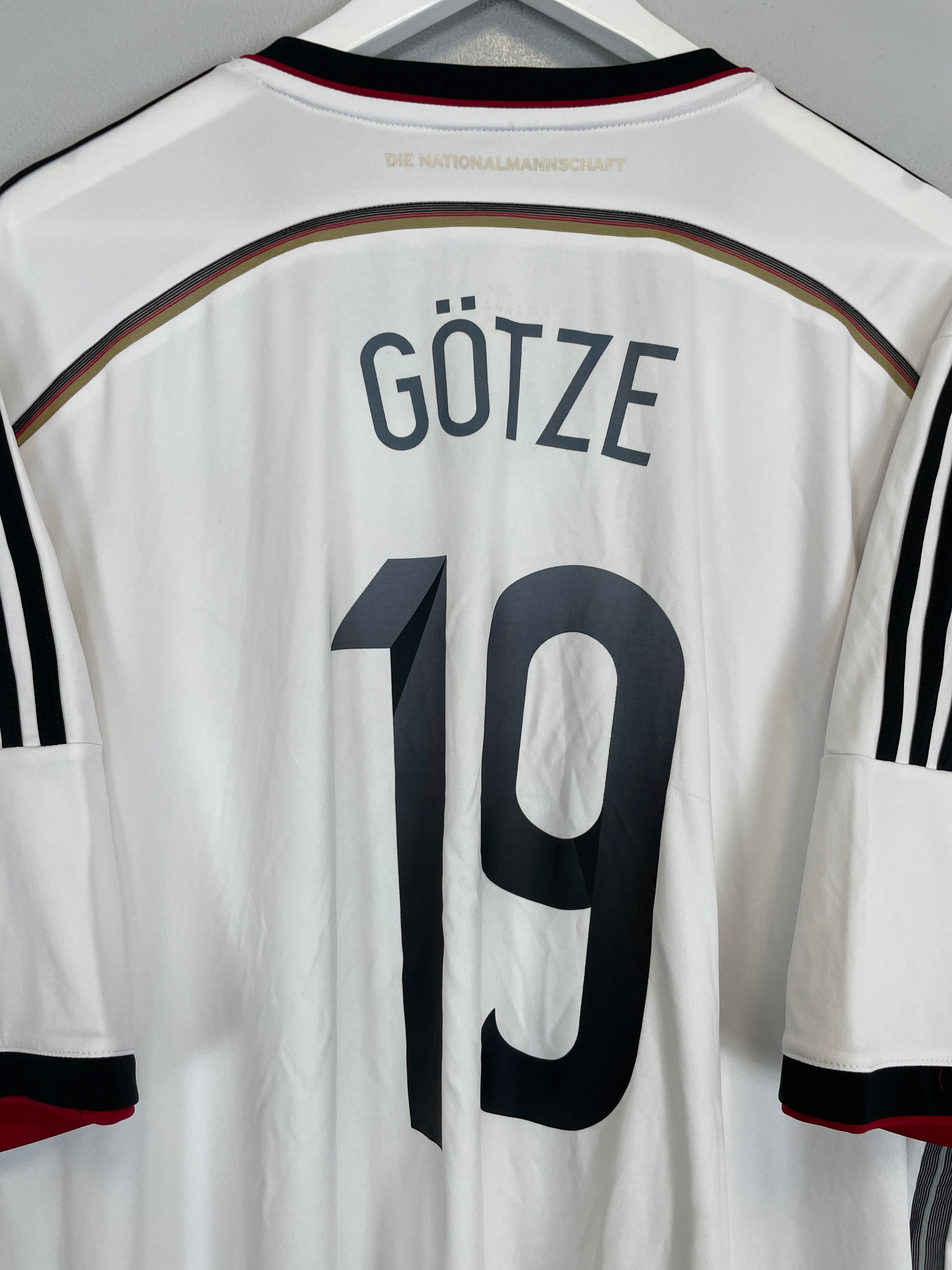 Shop 2014/15 GERMANY GOTZE #19 HOME SHIRT (XXXL) ADIDAS, classic football shirts, vintage football shirts & retro soccer jerseys at Cult Kits