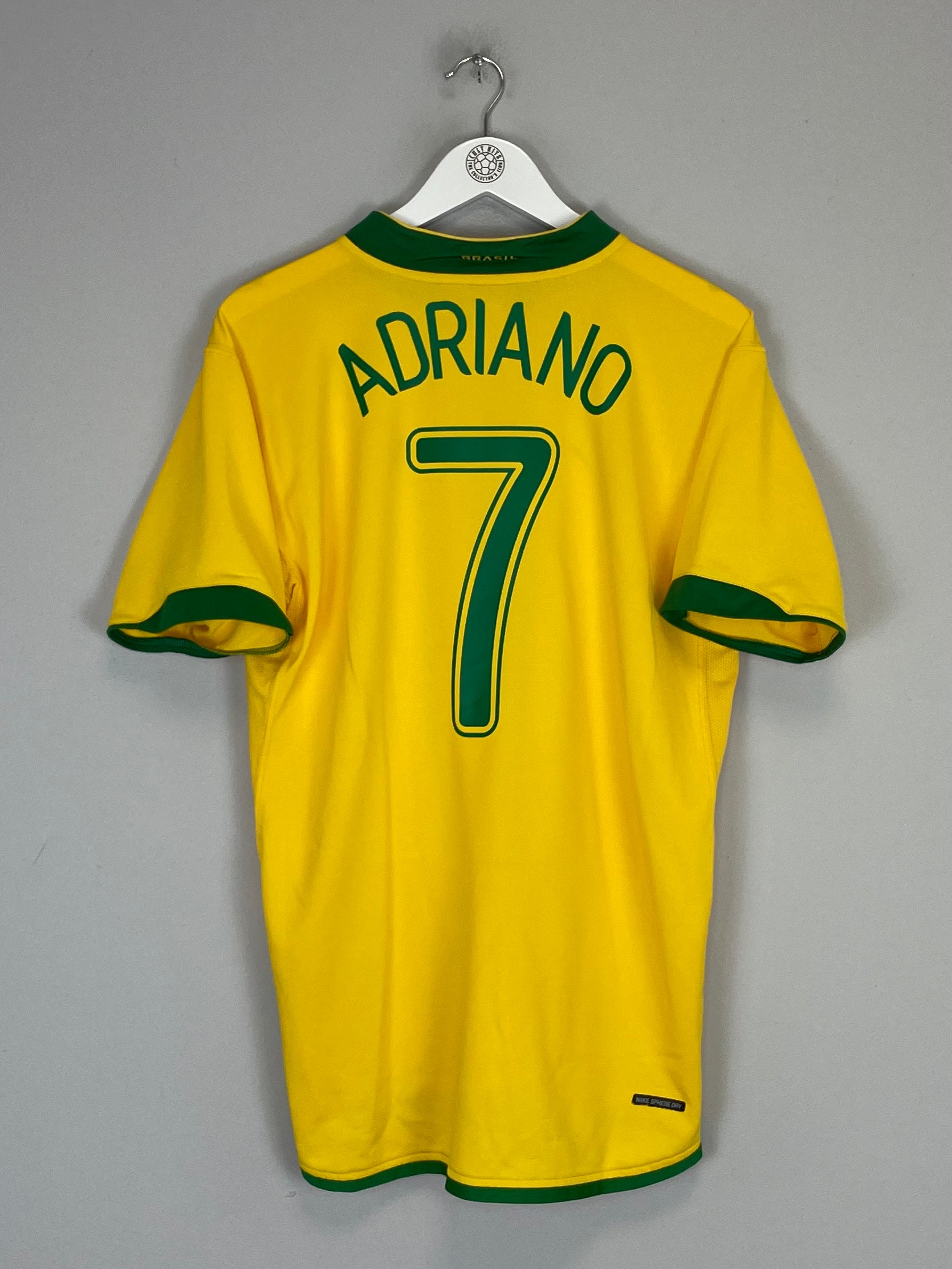 Shop 2006/08 BRAZIL ADRIANO #7 HOME SHIRT (L) NIKE, classic football shirts, vintage football shirts & retro soccer jerseys at Cult Kits