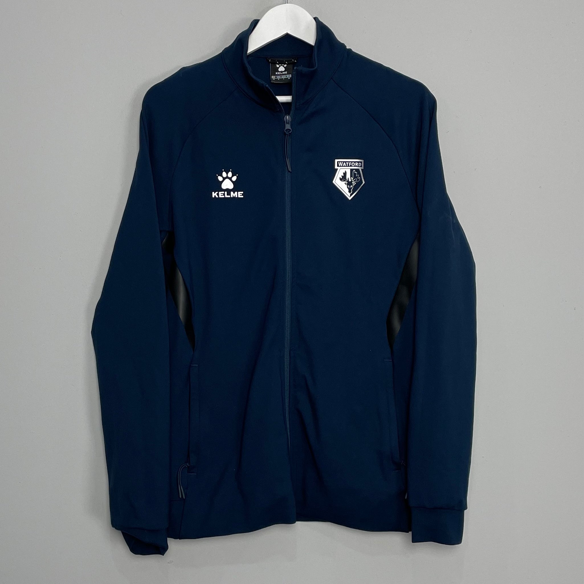 Shop 2022/23 WATFORD TRACK JACKET (M) KELME, classic football shirts, vintage football shirts & retro soccer jerseys at Cult Kits