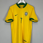 Shop 2006/08 BRAZIL ADRIANO #7 HOME SHIRT (L) NIKE, classic football shirts, vintage football shirts & retro soccer jerseys at Cult Kits