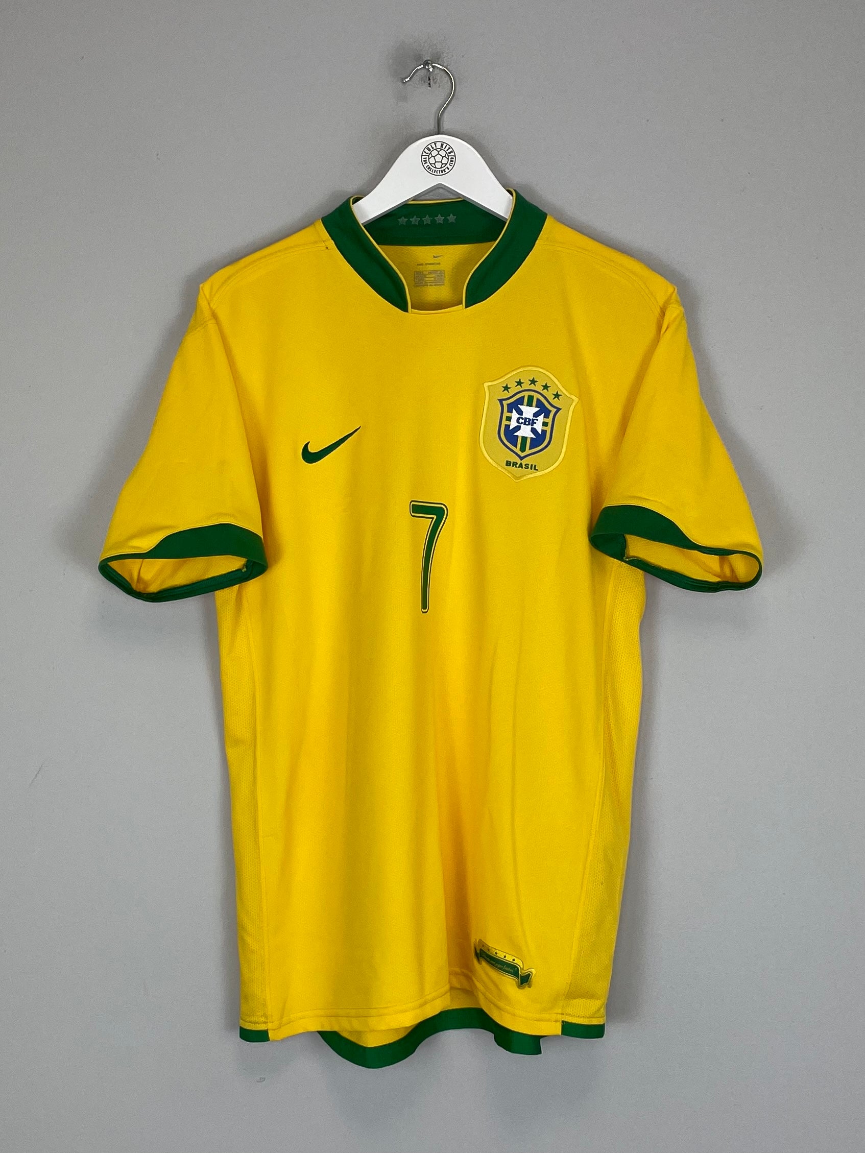 Shop 2006/08 BRAZIL ADRIANO #7 HOME SHIRT (L) NIKE, classic football shirts, vintage football shirts & retro soccer jerseys at Cult Kits