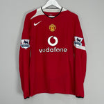 Shop 2004/06 MANCHESTER UNITED RONALDO #7 L/S HOME SHIRT (L) NIKE, classic football shirts, vintage football shirts & retro soccer jerseys at Cult Kits