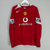 Shop 2004/06 MANCHESTER UNITED RONALDO #7 L/S HOME SHIRT (L) NIKE, classic football shirts, vintage football shirts & retro soccer jerseys at Cult Kits