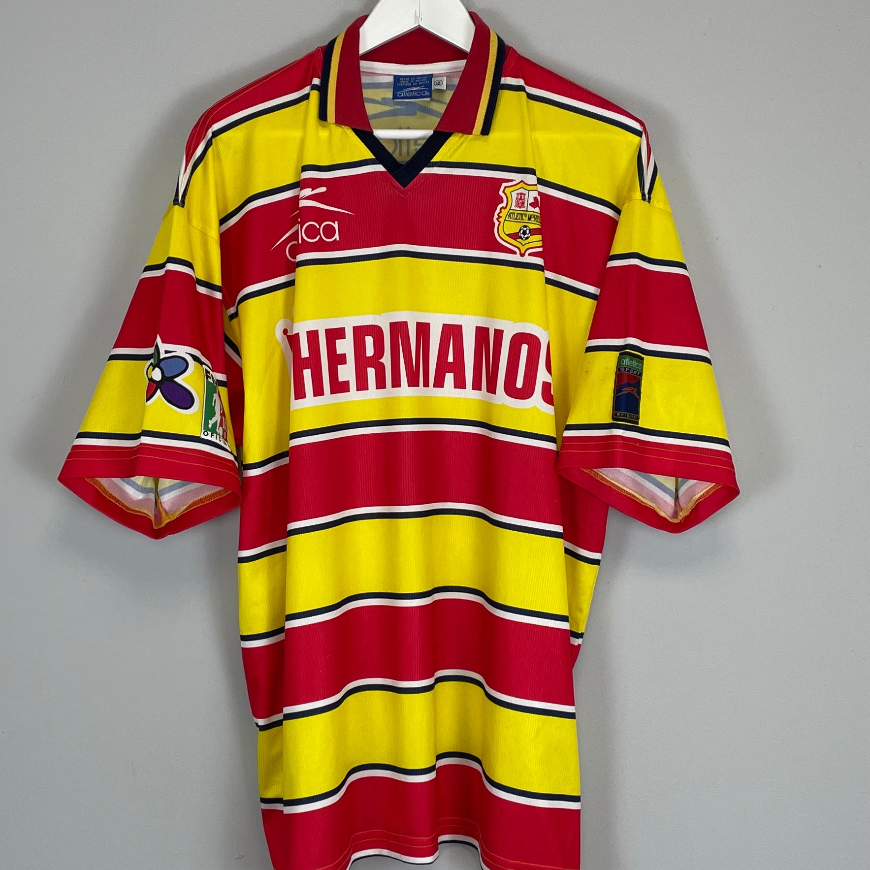 Shop 1998/99 MONARCAS MORELIA HOME SHIRT (XL) ATLETICA, classic football shirts, vintage football shirts & retro soccer jerseys at Cult Kits