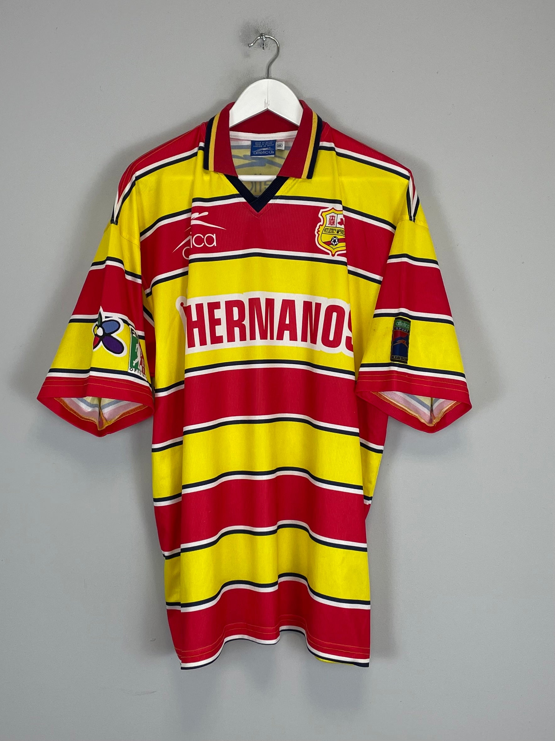 Shop 1998/99 MONARCAS MORELIA HOME SHIRT (XL) ATLETICA, classic football shirts, vintage football shirts & retro soccer jerseys at Cult Kits