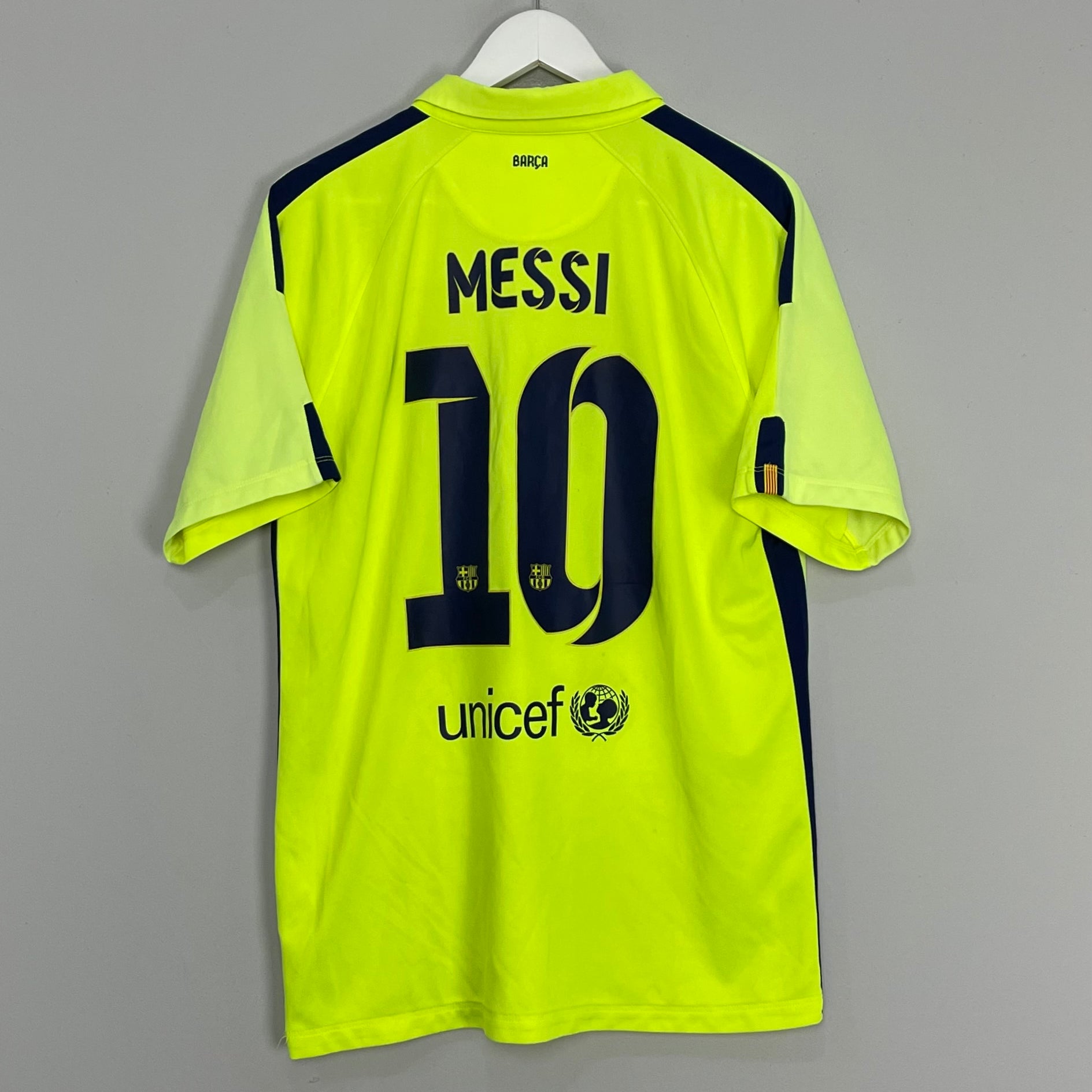 Shop 2014/15 BARCELONA MESSI #10 THIRD SHIRT (L) NIKE, classic football shirts, vintage football shirts & retro soccer jerseys at Cult Kits