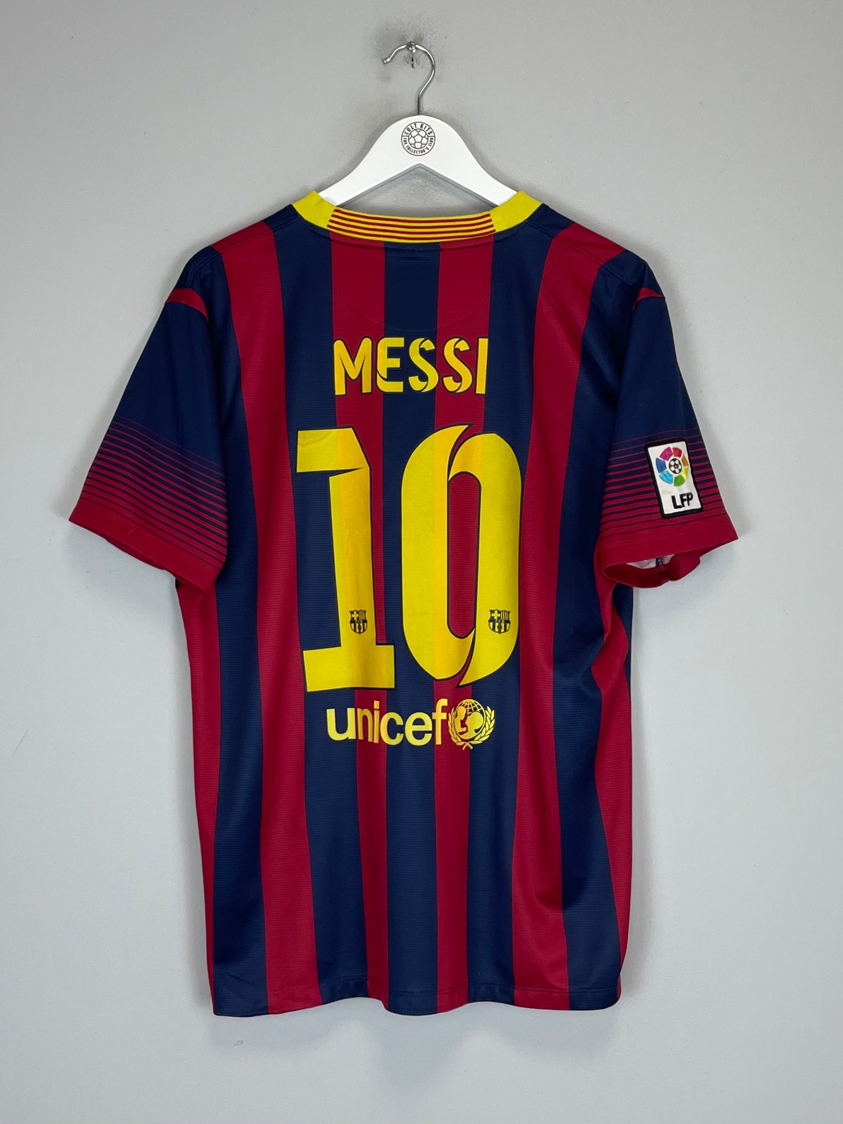 Shop 2013/14 BARCELONA MESSI #10 HOME SHIRT (L) NIKE, classic football shirts, vintage football shirts & retro soccer jerseys at Cult Kits