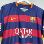 Shop 2015/16 BARCELONA MESSI #10 HOME SHIRT (XL) NIKE, classic football shirts, vintage football shirts & retro soccer jerseys at Cult Kits