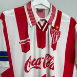 Shop 1997/98 NECAXA HOME SHIRT (L) UMBRO, classic football shirts, vintage football shirts & retro soccer jerseys at Cult Kits