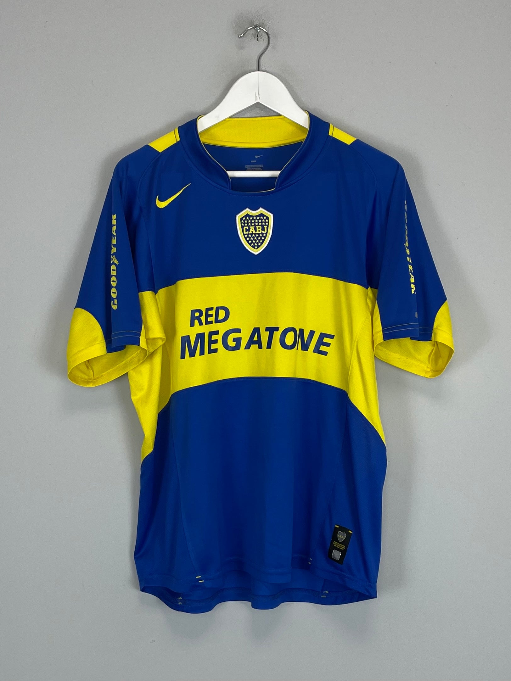 Shop 2005/06 BOCA JUNIORS HOME SHIRT (L) NIKE, classic football shirts, vintage football shirts & retro soccer jerseys at Cult Kits